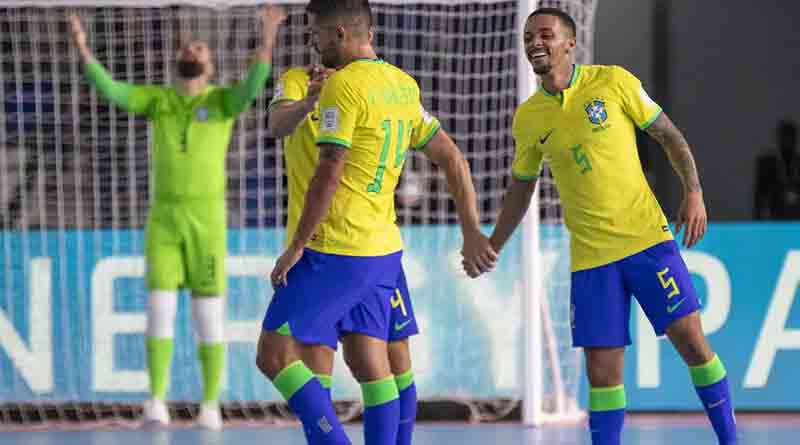 Futsal: Brasil goleia Costa Rica e chega às quartas da Copa do Mundo