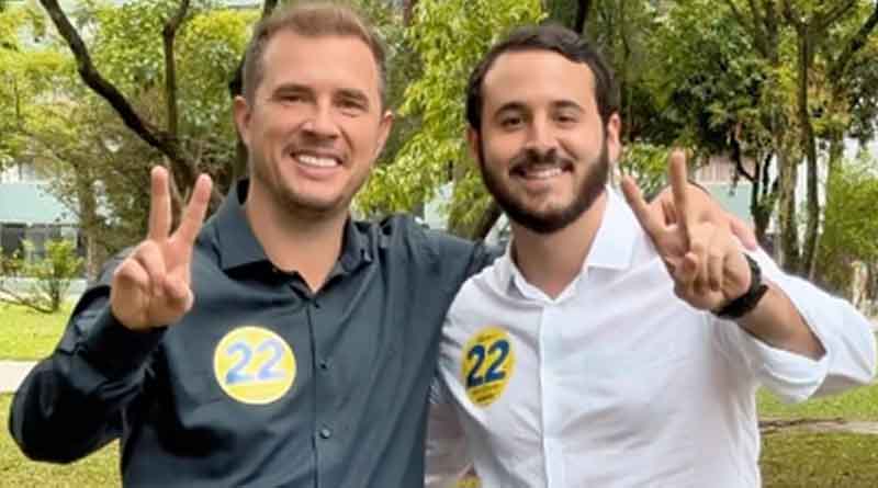 Lucas Sanches e Thiago Surfista fazem a festa da vitória.