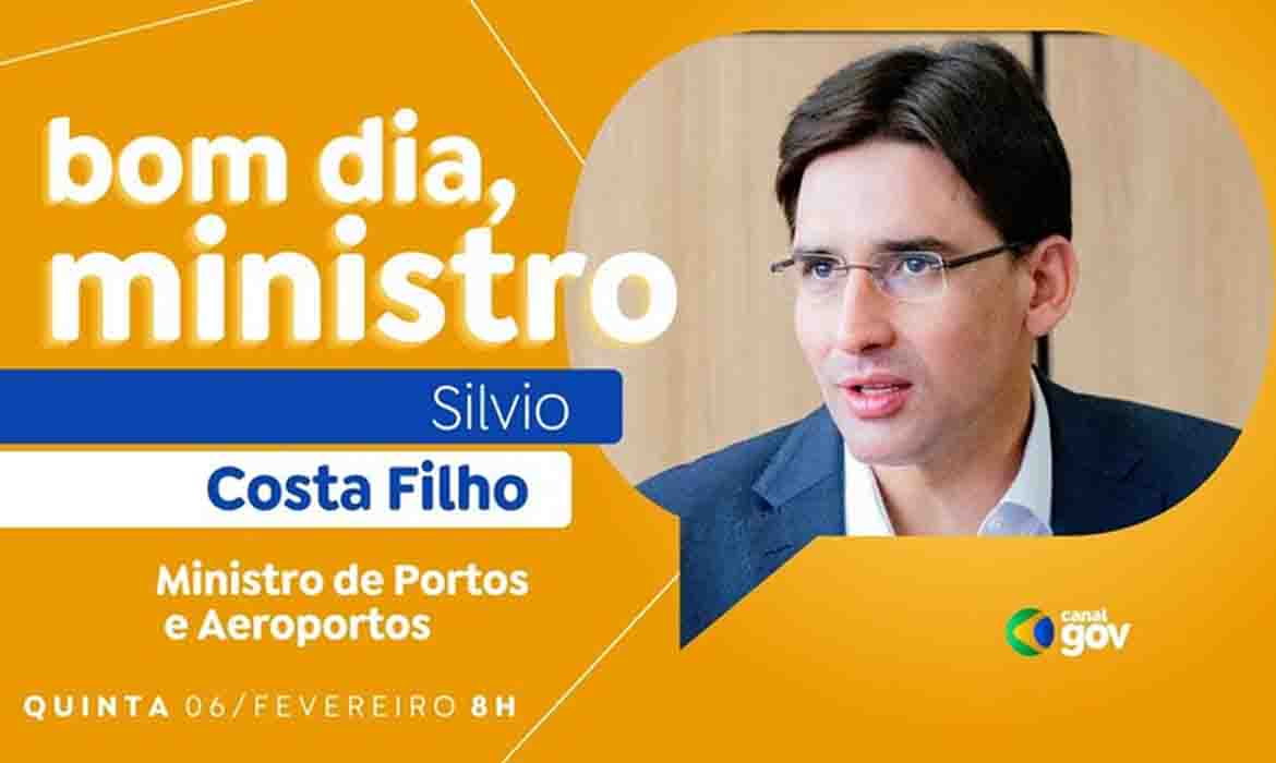 Silvio Costa Filho destaca recorde nos portos no Bom dia, Ministro